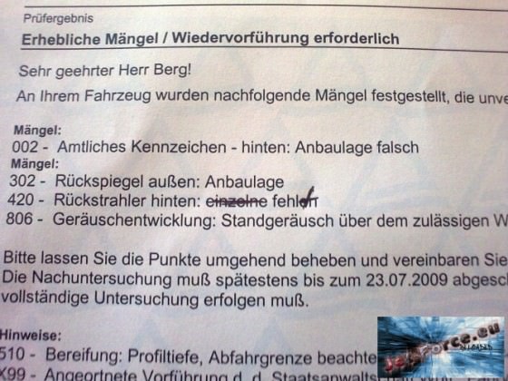 Mein Tüv bericht