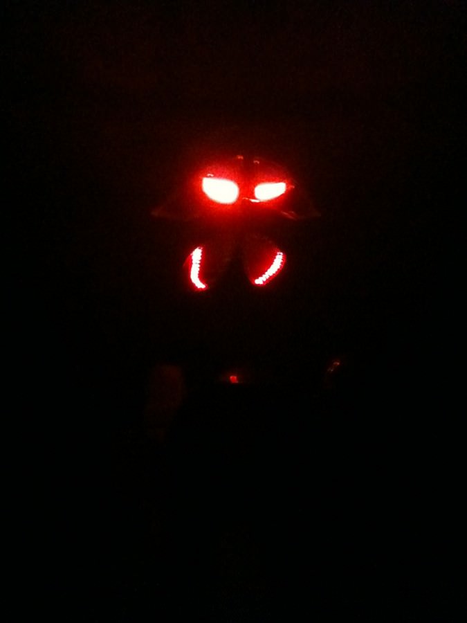 Roller von hinten bei Nacht :P