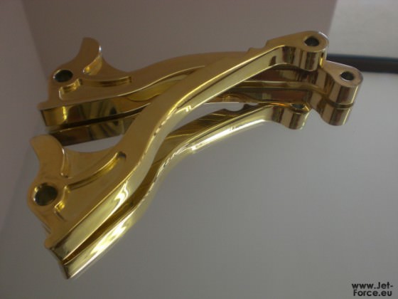 Bremshebel + Kickstarter 24Karat vergoldet