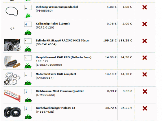 Einkaufsliste geschrieben :D