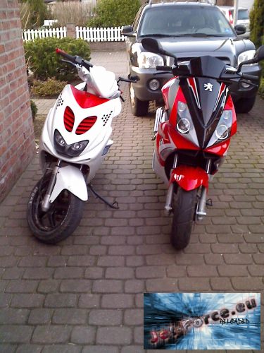 mit roller unterwegs