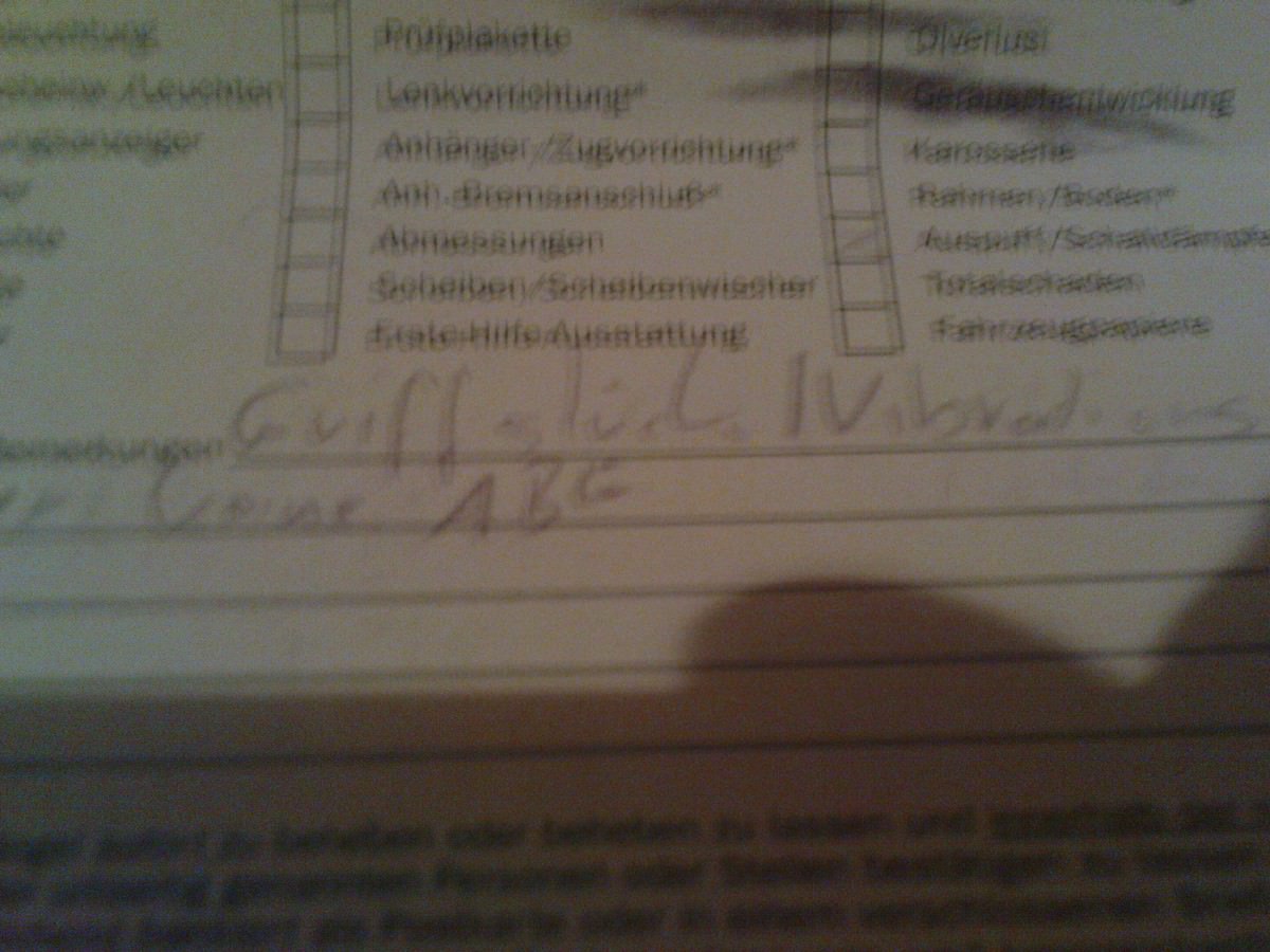 Drecksbullen xD....Mängelkarte wegen Lenkergriffen TZZZZZZ xDD