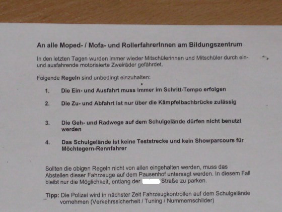 Bei uns an der Schule