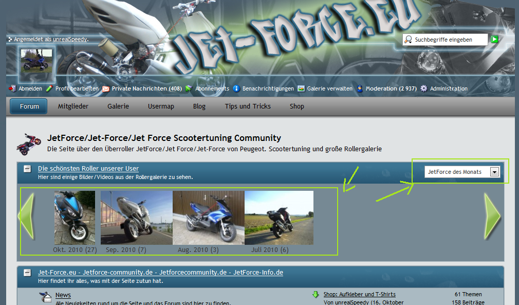 JetForce des Monats Bereich