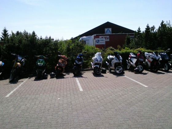Peiner Rollertour mit ca 60-80 Rollern