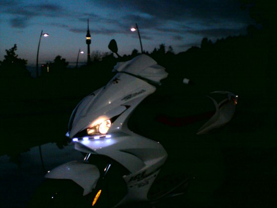 Der Scooter am Abend