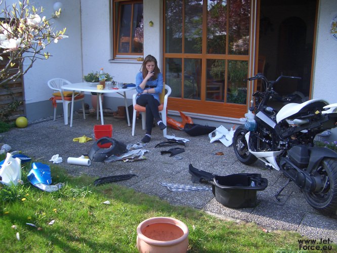 Endlich verkleidung da