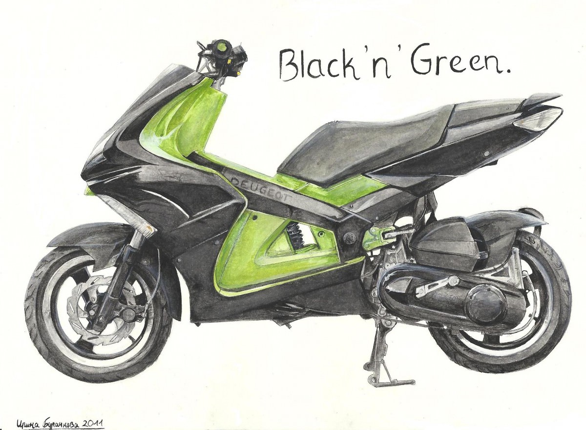 BlackGreen Racer / Zeichnung