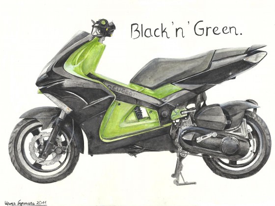 BlackGreen Racer / Zeichnung