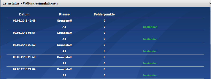 Theorie Prüfung kann kommen