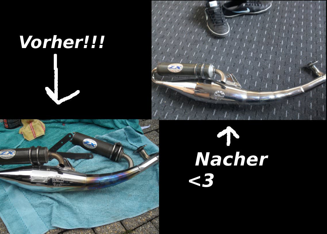 Mein ZX is da!! Hab ihn mal richtig poliert!  Fehlt nur noch die Drossel und ne Dichtung dann kanns losgehn^^