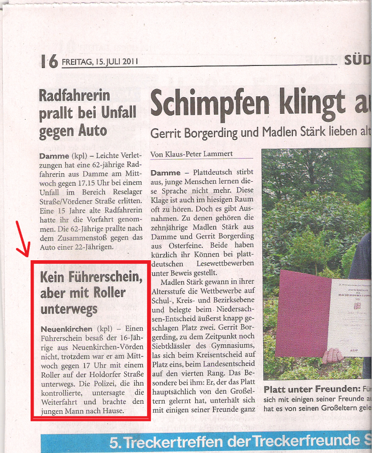 Schätzt mal wie schnell er war :D