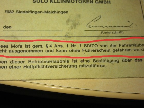 Stimmt des darf ich mit dem mofa ohne füherrschein fahren ?