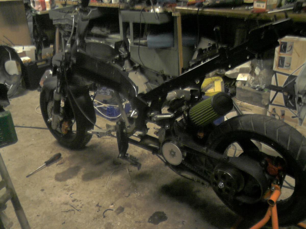 Roller komplett ausgezogen