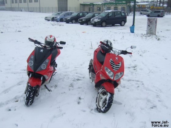 Roller im Schnee
