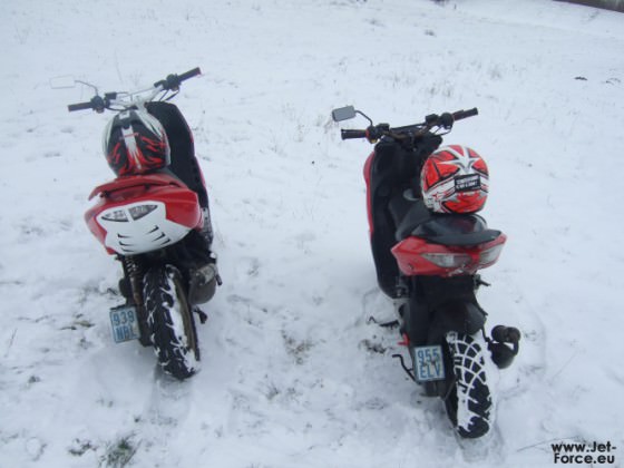Roller im Schnee