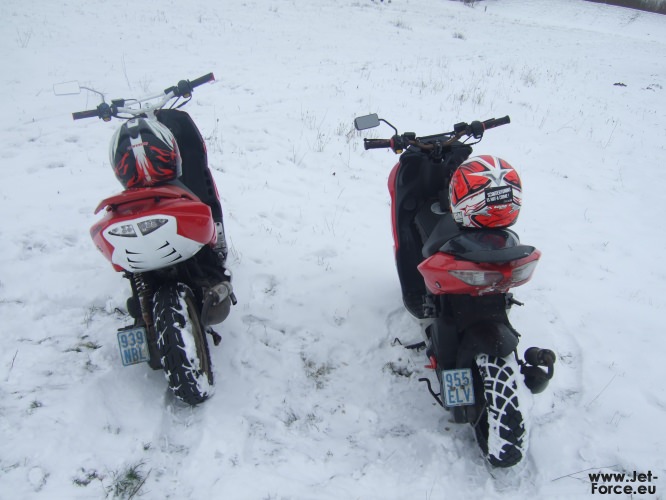 Roller im Schnee