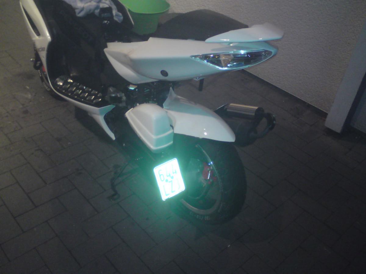 der Spritzschutz und luffi frisch lackiert