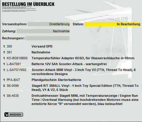 Was neues Bestellt
