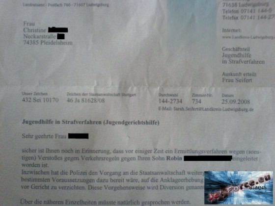 Des erste mal angehalten von den bulle