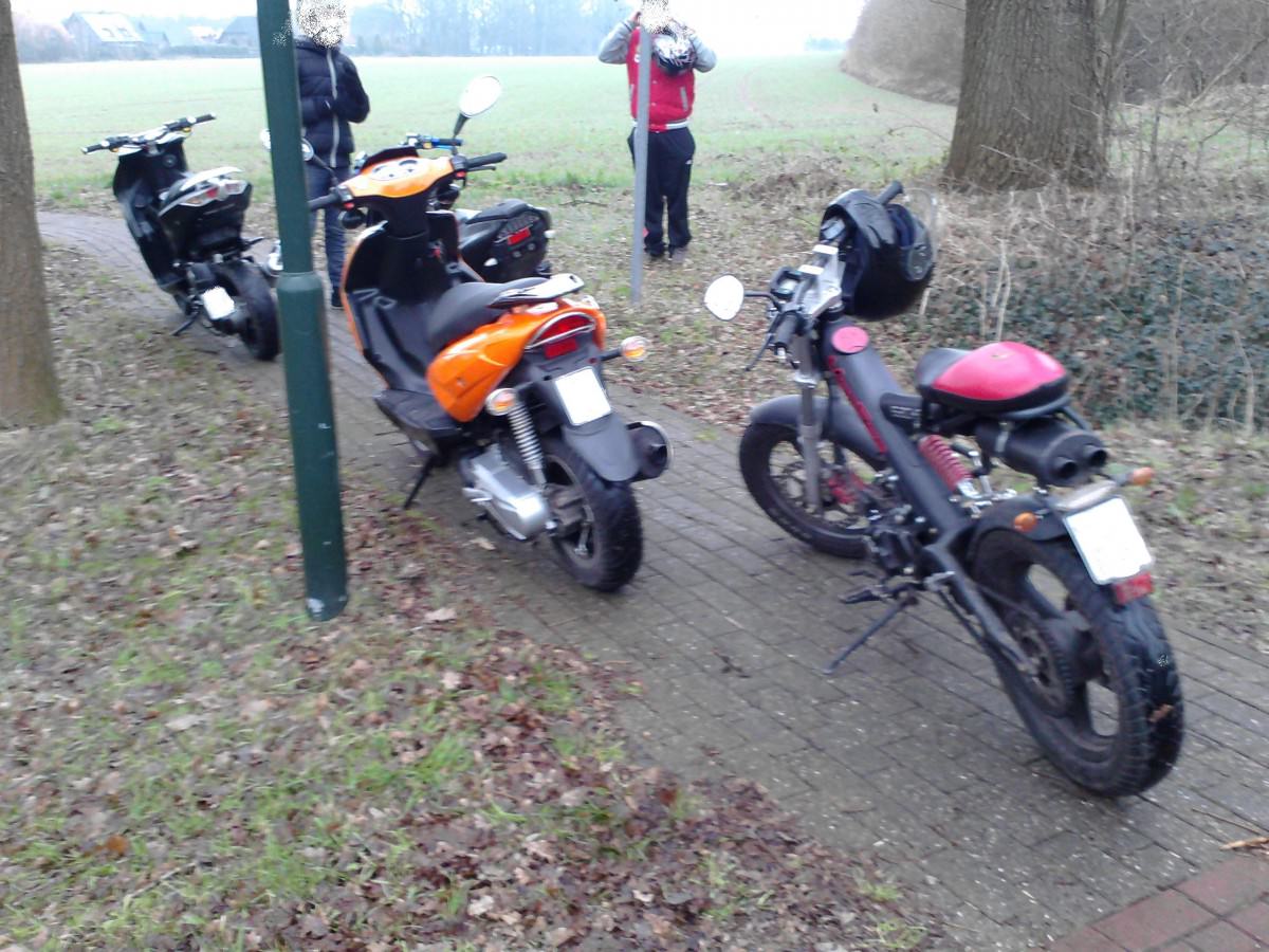 mit freunde am heizen