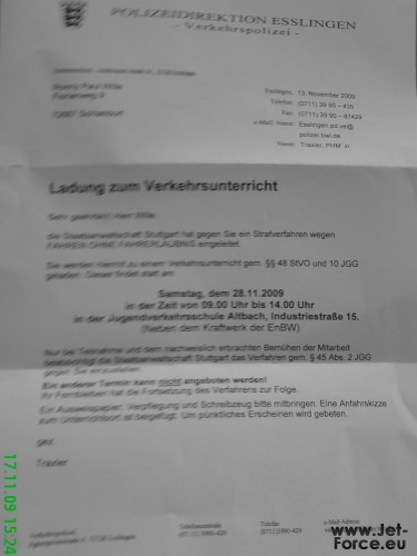 scheiß bullen schon der 3 brief (5 stunden wieder verkehrsschule