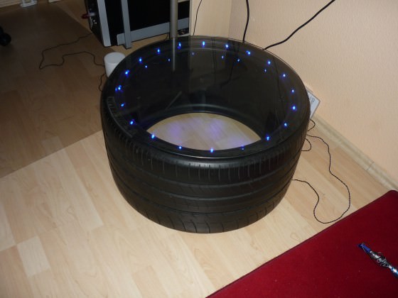 Mein Autoreifen Tisch:D