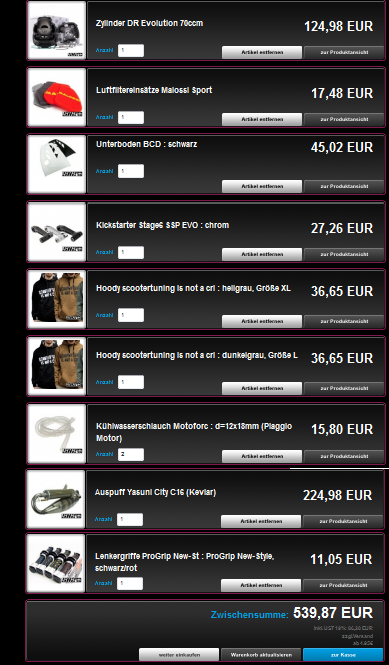 Bestellung bei SKZ