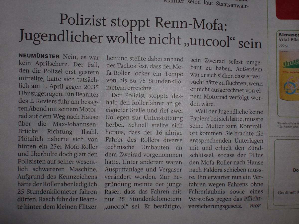 Kollege ist in der Zeitung :D