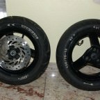 Verkaufe Jet Force Felgen Schwarz mit Reifen 120/70/12 !!!