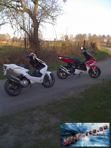mit roller unterwegs