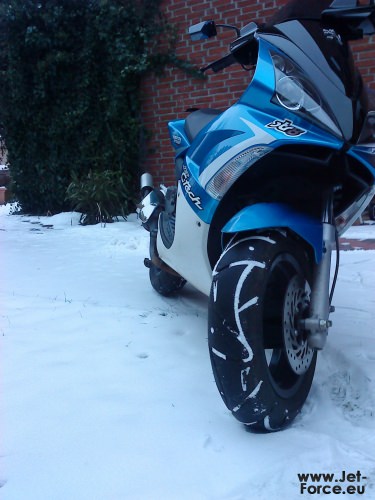 Meiner durfte auch mal mit Schnee spielen :)