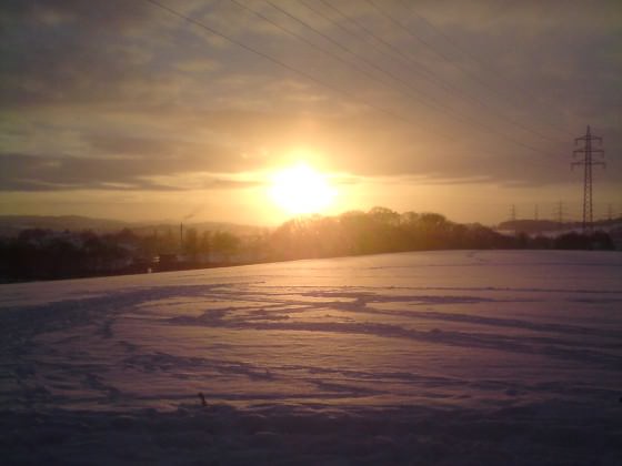 Sonnenuntergang am Sa.18.12.2o1o in Witten/ NRW