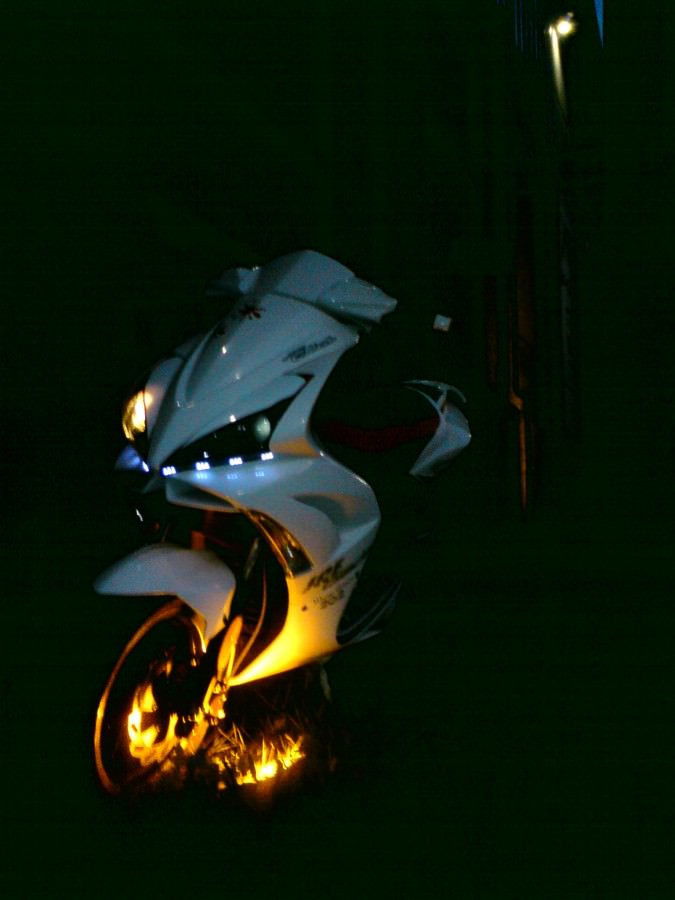 Der Scooter im Licht