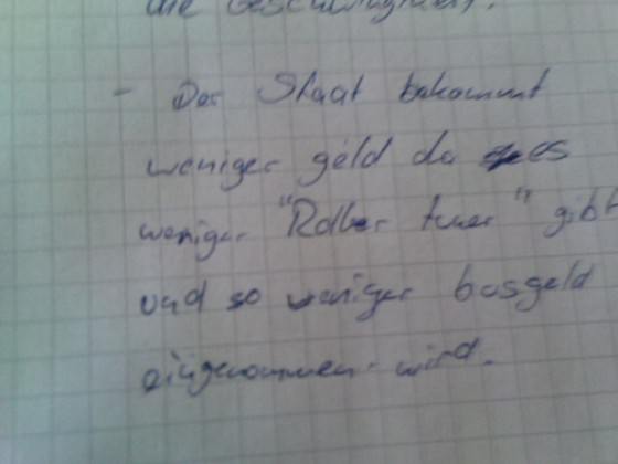 Deutscharbeit heute :D haha