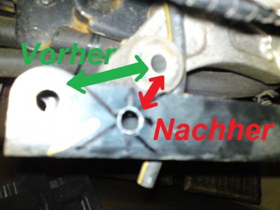 Hörgelegt 5cm ---> = 12 cm HÖR wie zuvor = 101 cm vom boden bis heck