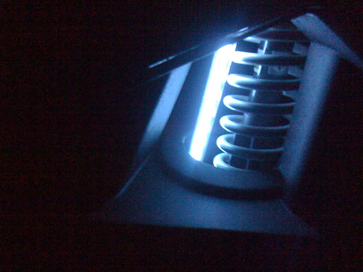 Neon am Federbein