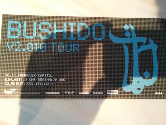 Bushido jetzt zum 3.mak dabei:)