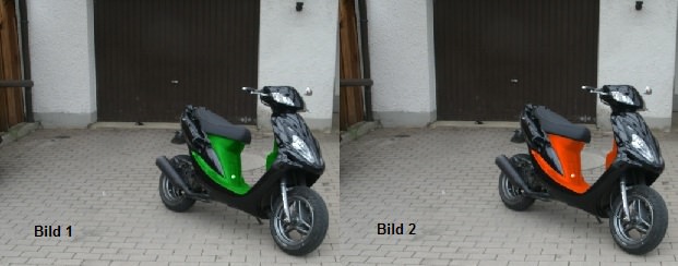 Welche Innenraumlakierung ist schöner? orange oder hellgrün?