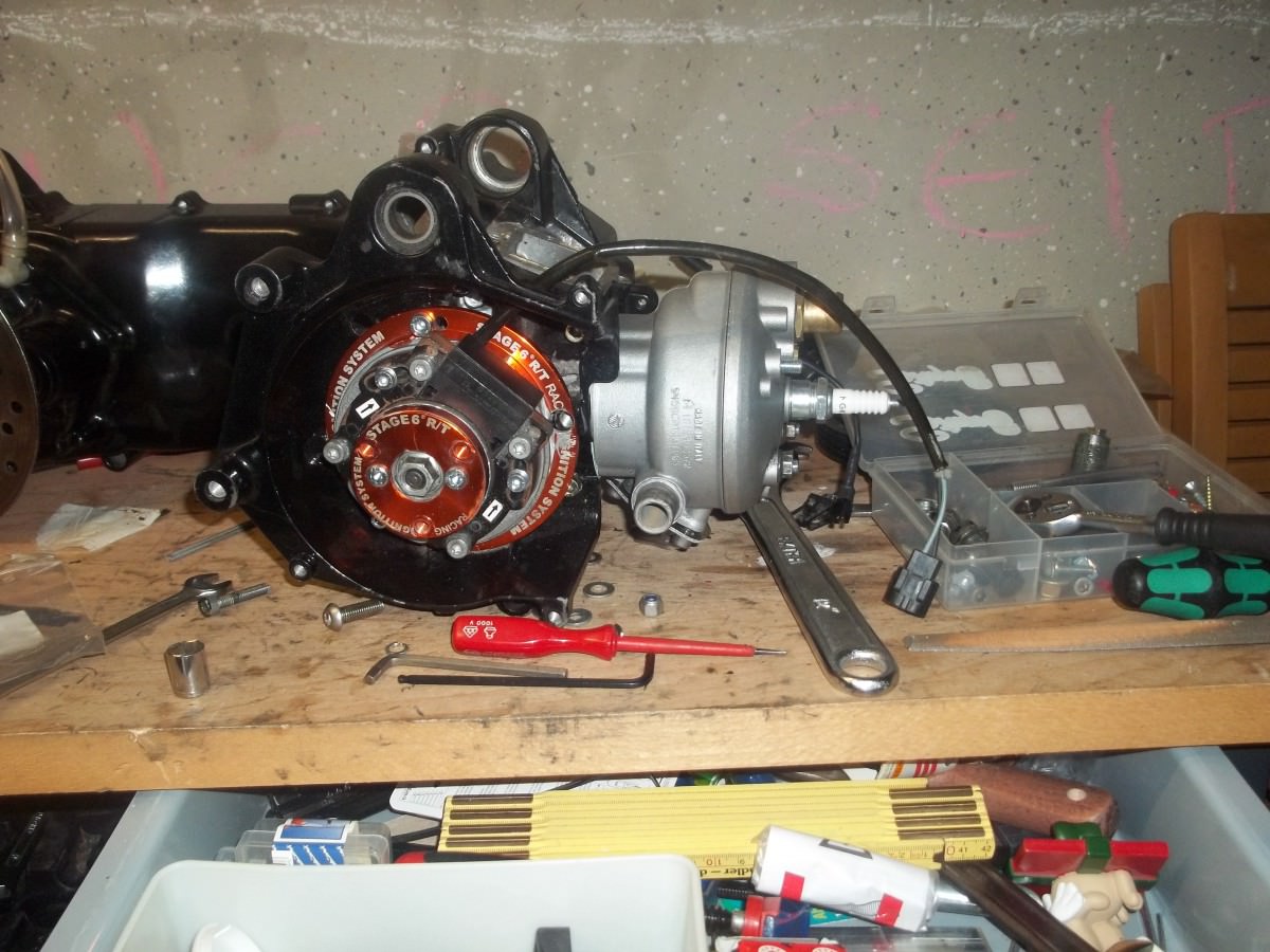 Die letzten Arbeiten an der Stage6 Racing Aerox..