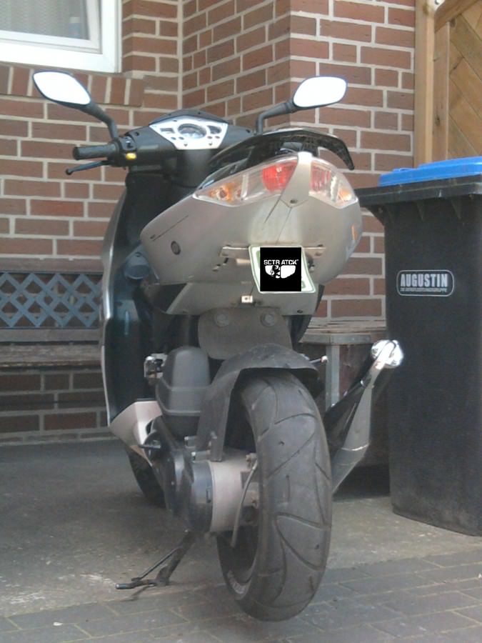 Mein Roller von hinten