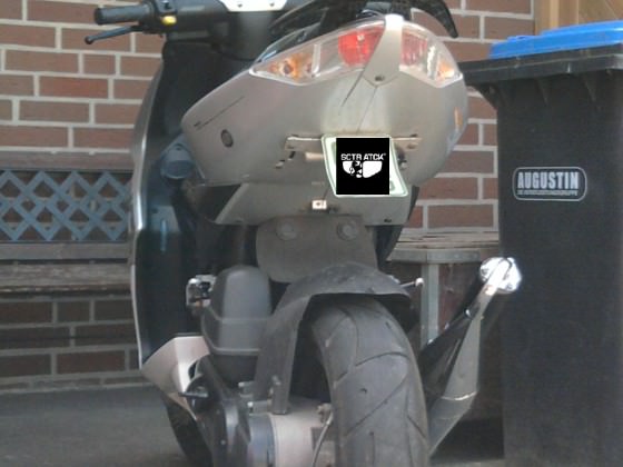 Mein Roller von hinten