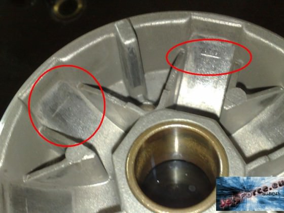 Kerben in der vario+ungewöhnlich abgenutzte rollen...