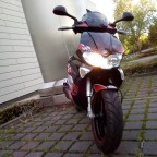 Der Gilera Runner ist schon ein VERDAMMT HEIßES TEIL, er hängt SEHR GUT am Gas, da macht es HAMMER Laune über den Asphalt zu schleifen!!! Einige geile Bilder habe ich auch schon gemacht ( Hintergrund eine ALU Säule in Dortmund / NRW )
